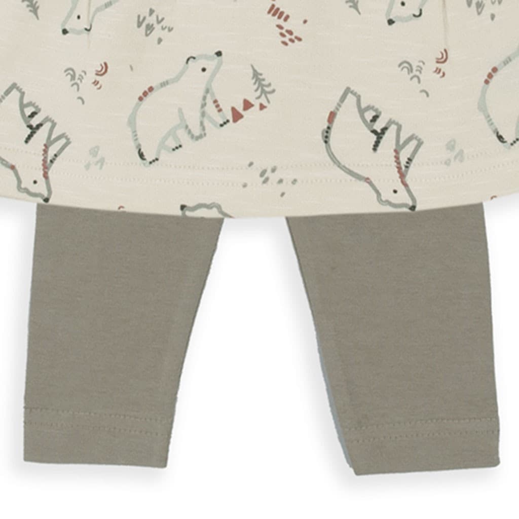 Conjunto bebé vestido estampado osos polares con chaqueta y diadema Baby Bol 250834