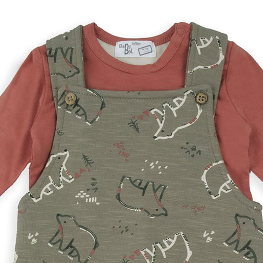 Conjunto de macacão e t-shirt Baby Bol Bears 250837