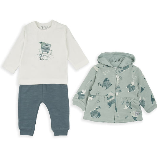 Conjunto pantalón y chaqueta tres piezas de bebé BABYBOL 250843