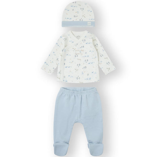 Conjunto 3 Piezas Yatsi Baby 25200006 Algodón Azul (0 a 3 meses)