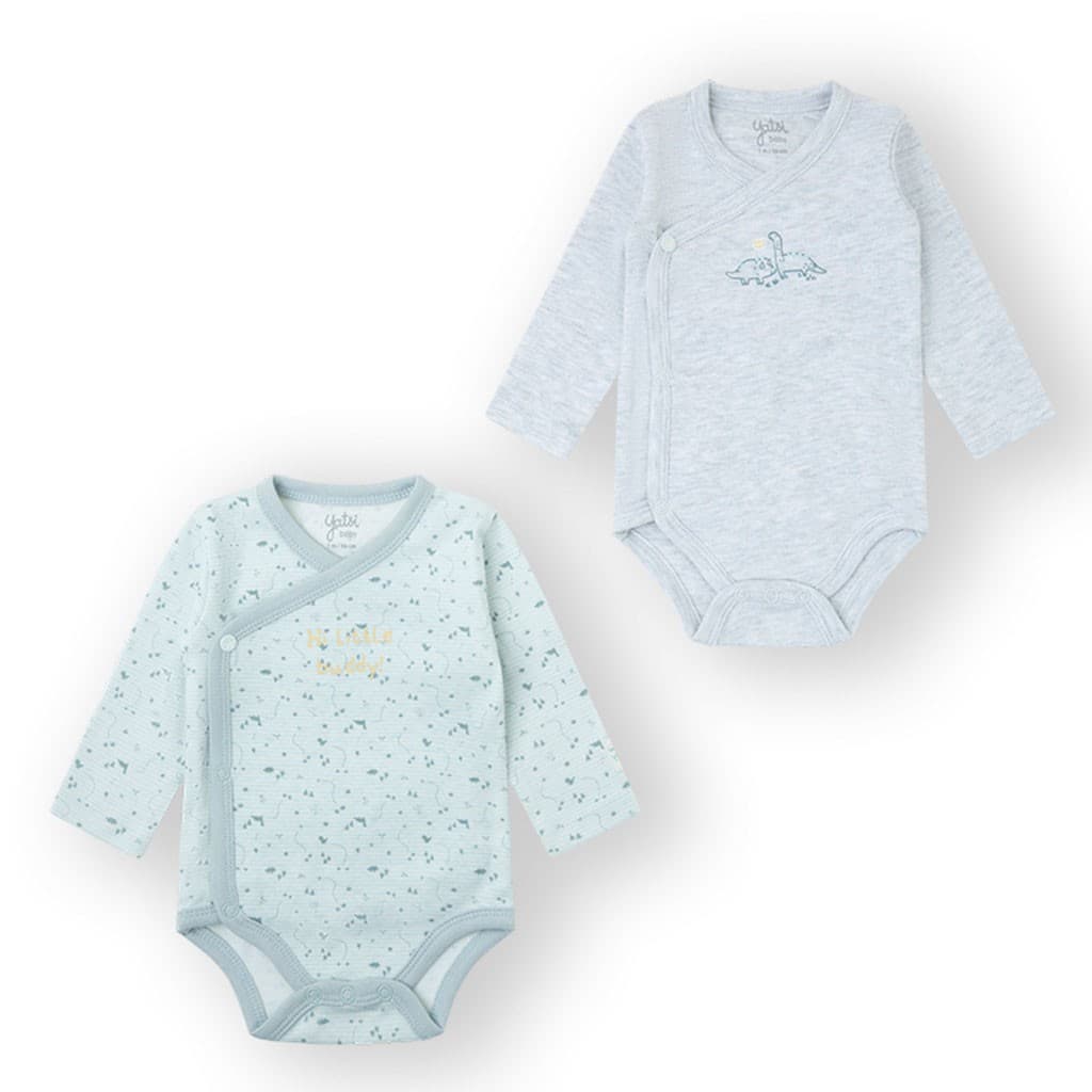 Pack 2 bodys bebé cruzados manga larga Yatsi 25200104 Algodón extrasuave y diseño divertido