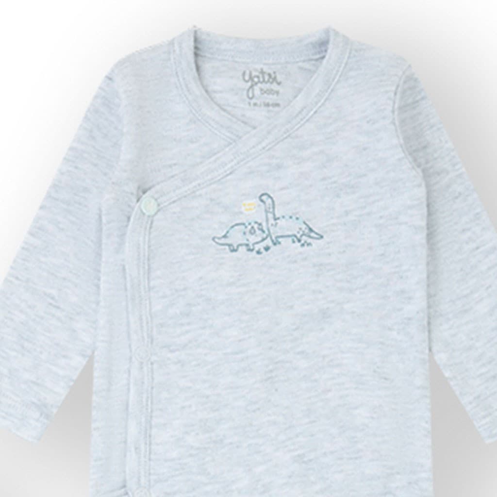 Pack 2 bodys bebé cruzados manga larga Yatsi 25200104 Algodón extrasuave y diseño divertido