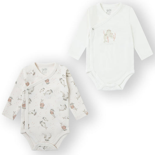 Conjunto de 2 bodies de manga comprida Yatsi Baby 25200121 Space Blue &amp; Universe 