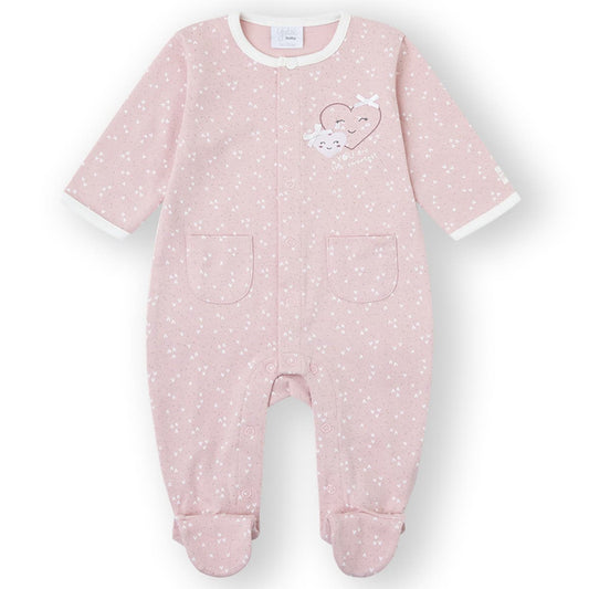Pijama Bebé Algodón Yatsi Ref. 25200361 Pelele de Una Pieza con Estampado de Corazones