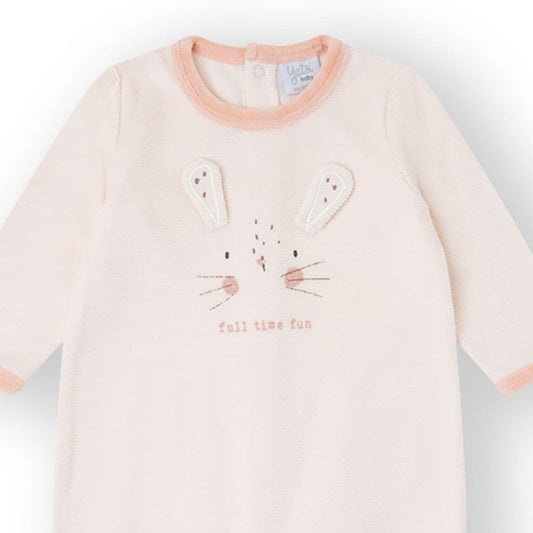Kinanit 521100007 Barboteuse bébé garçon cisaillée avec petit train Douce, chaude et amusante