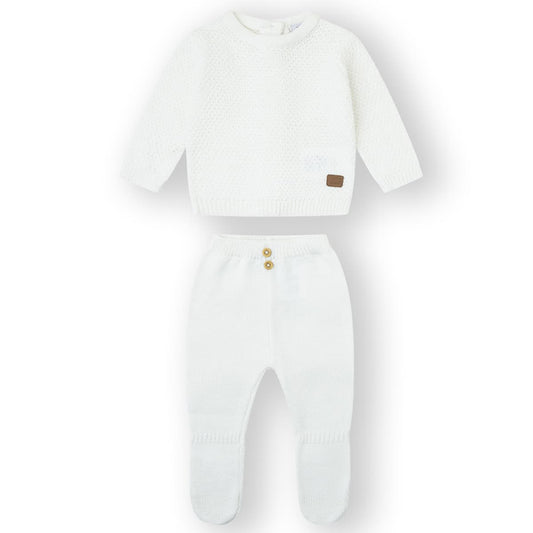 Conjunto bebé primera puesta punto crudo 25200603  – Yatsi