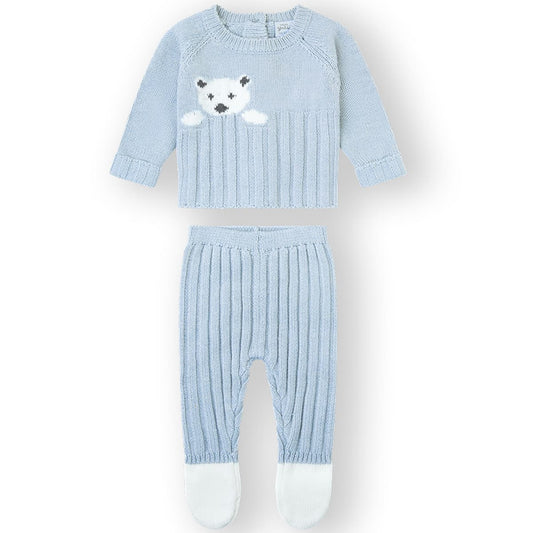 Conjunto bebé primera puesta punto celeste 25200608 – Yatsi (0 A 6 MESES)