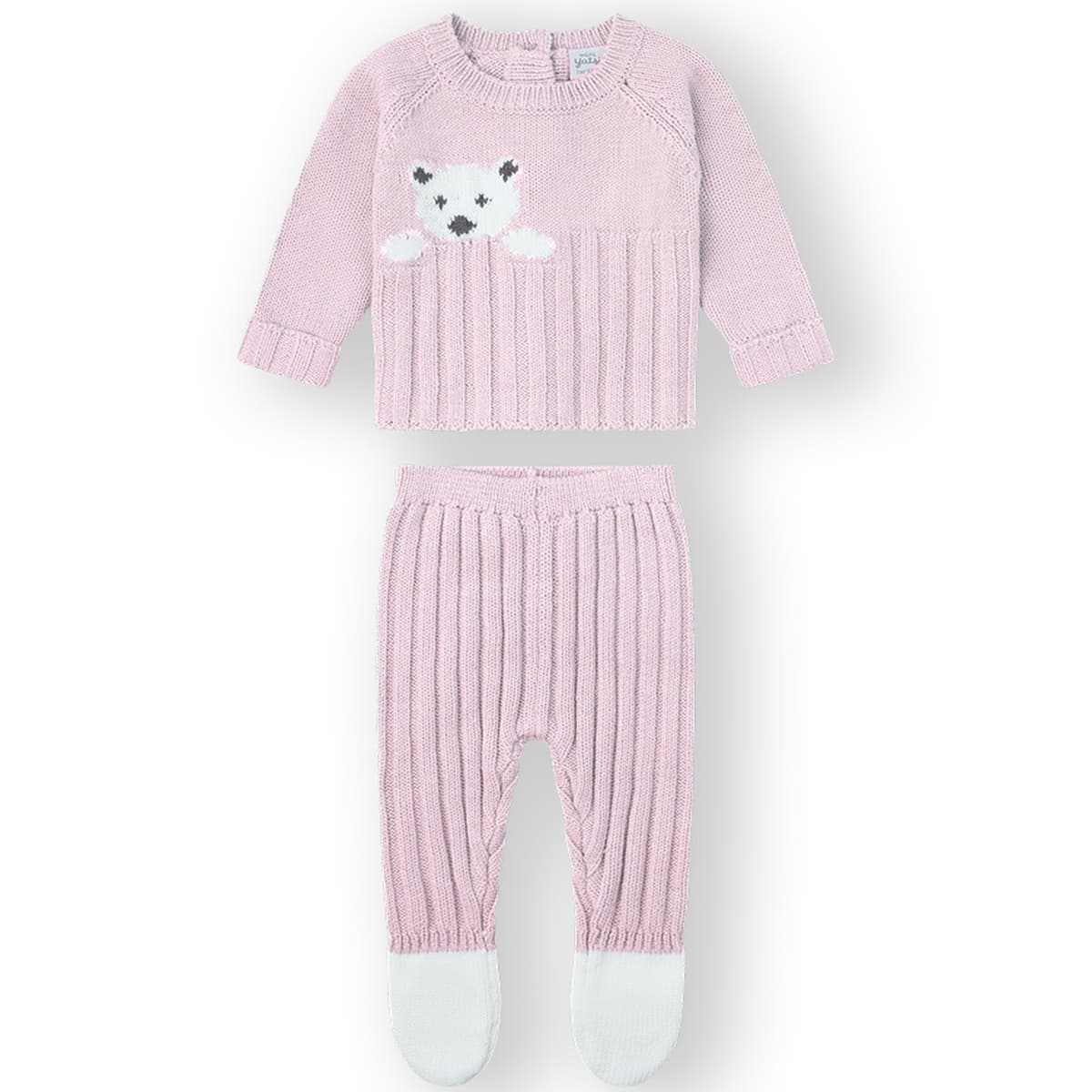 Yatsi Baby 25200261 Conjunto de 2 peças Corações em algodão rosa (0 a 6 meses)