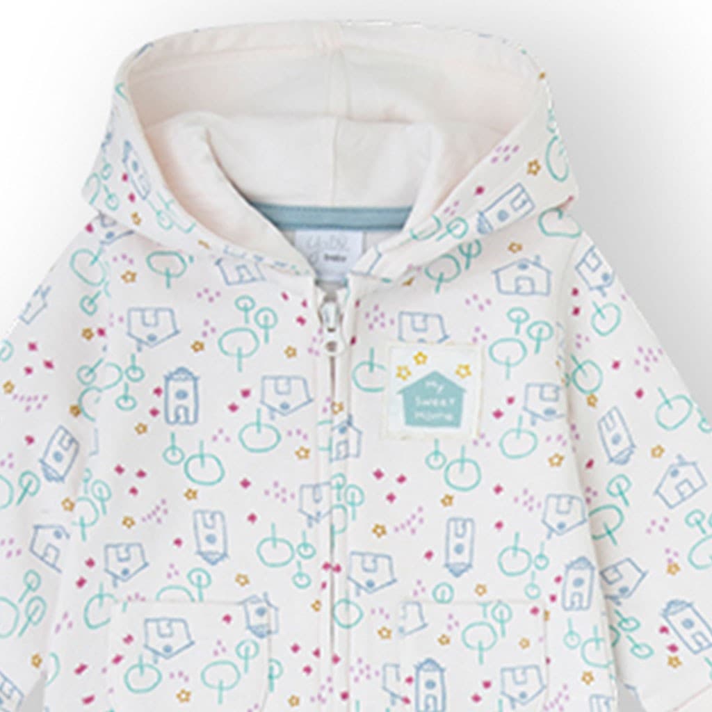 Chándal bebé 3 piezas Yatsi “Sweet Home”  Chaqueta con capucha, camiseta y pantalón 25201505