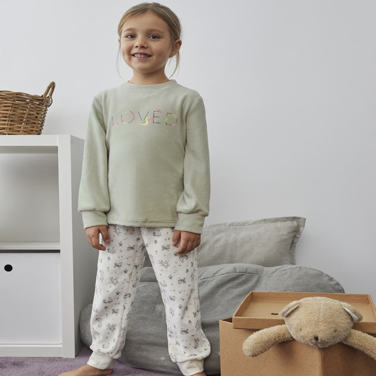 Pijama Infantil Fleece Slide 25207303 Suavidade e Bons Sonhos (2 aos 6 anos)