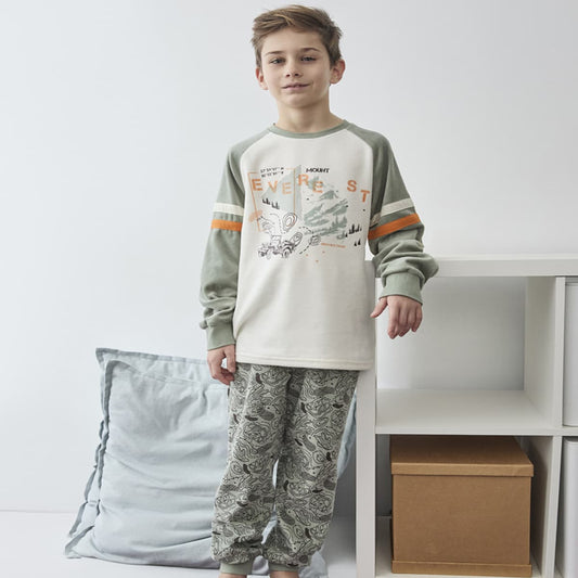 Pyjama polaire pour garçon, Tobogán 25208102, T-shirt Everest et pantalon imprimé