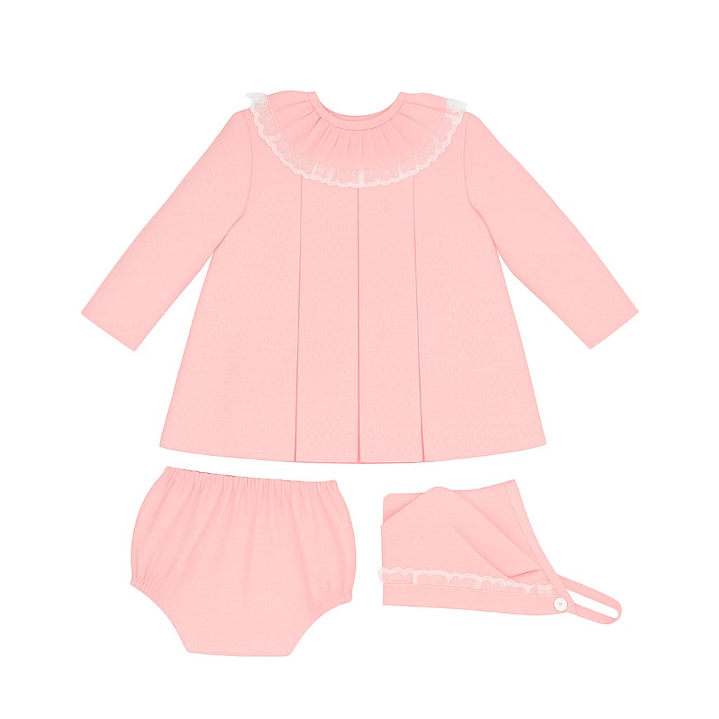 Robe bébé rose à capuche et couvre-couche Baby Ferr 25400 (1 à 24 mois)