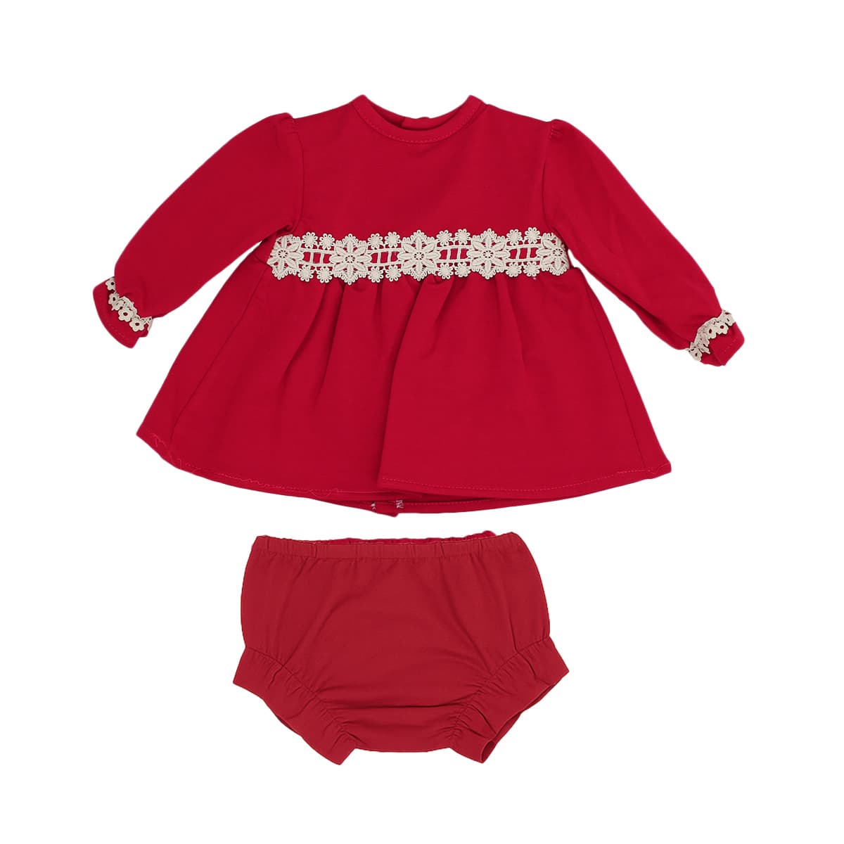 Jesusito granate para bebé con encaje floral Baby Ferr 25440 (3 a 36 meses)