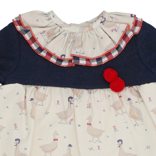 Vestido de bebé Baby Ferr 25408 azul marinho com capa de fralda a condizer (3 a 36 meses)