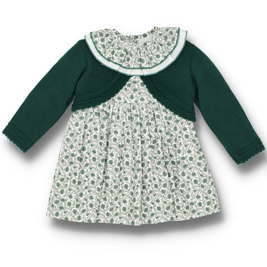 Vestido con Chaqueta Verde para Bebé Baby Ferr 25630 (6 a 36 meses)
