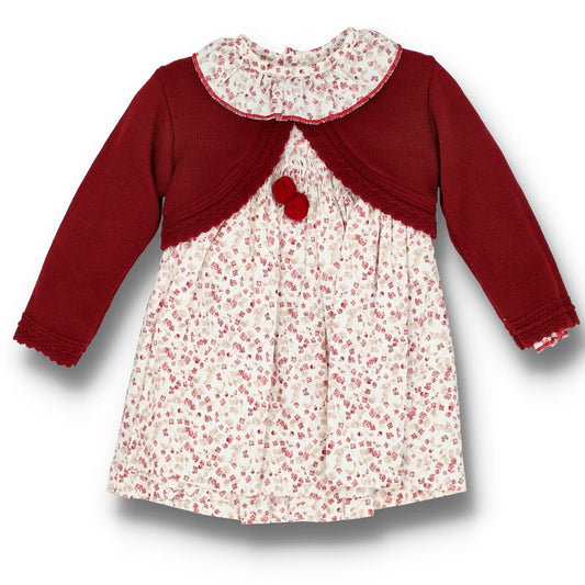 Vestido con Chaqueta Granate para Bebé Baby Ferr 25637 (6 a 36 meses)