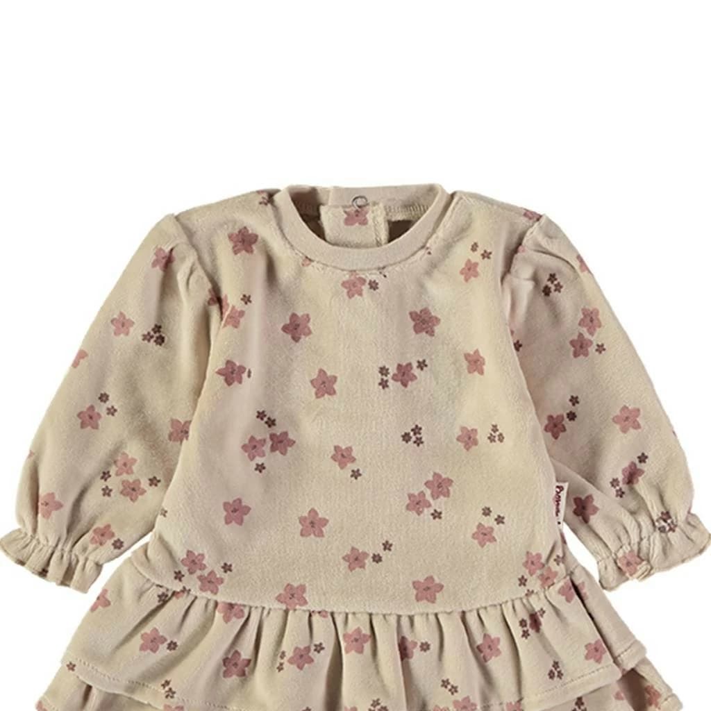 Robe Baby Bol rouge à manches longues avec broderie « Lovely » 251008