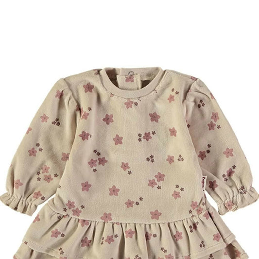 Robe Baby Bol rouge à manches longues avec broderie « Lovely » 251008
