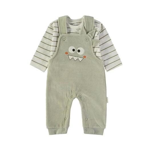 Ensemble bébé garçon Babybol gris et vert avec sweat et pantalon 522152110 Confort et style décontracté