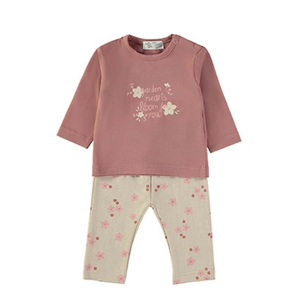 Conjunto Babybol cinza e verde para bebé menino com sweatshirt e calças 522152110 Conforto e estilo casual