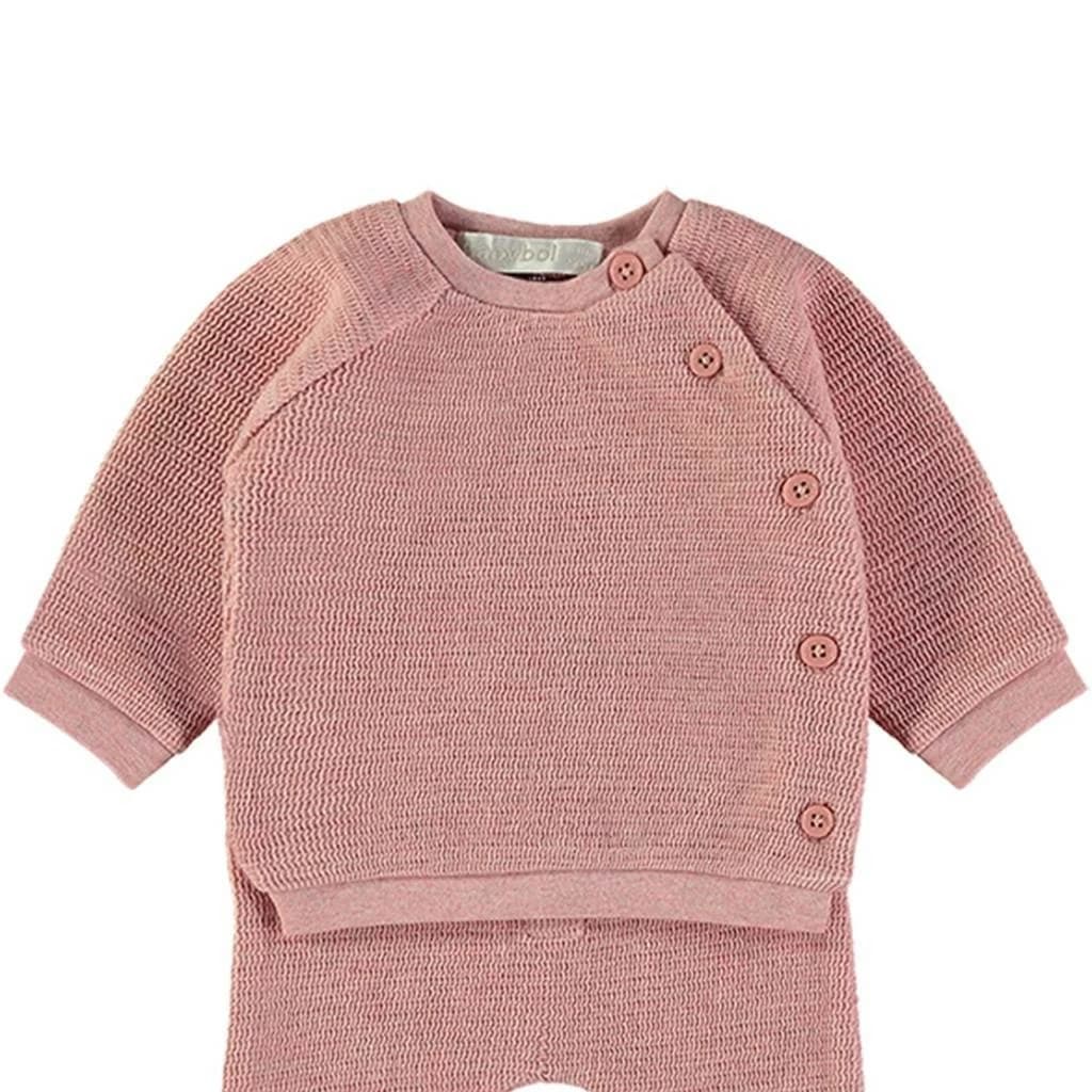 Pyjama bébé en polaire Baby Bol Best Friends avec leggings beiges et t-shirt brodé 250003