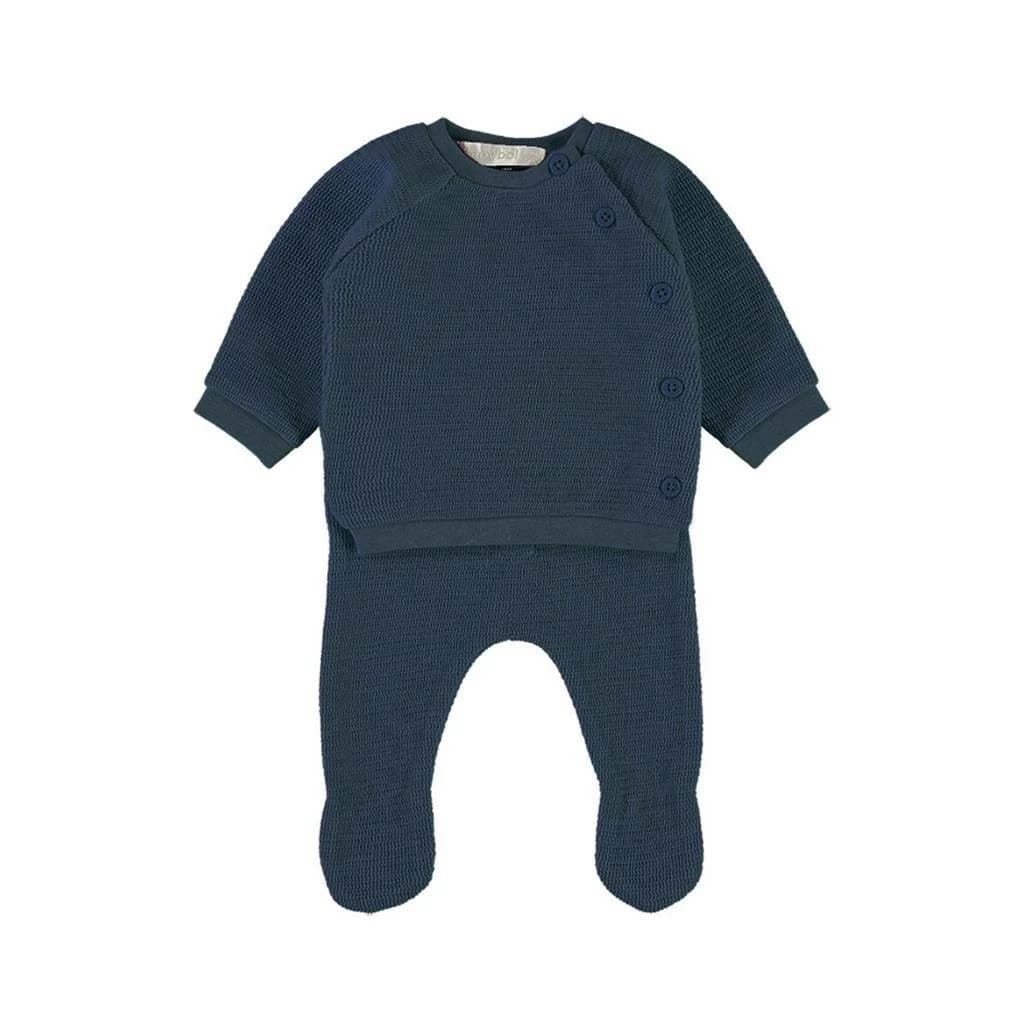 Pyjama bébé en polaire Baby Bol Best Friends avec leggings beiges et t-shirt brodé 250003