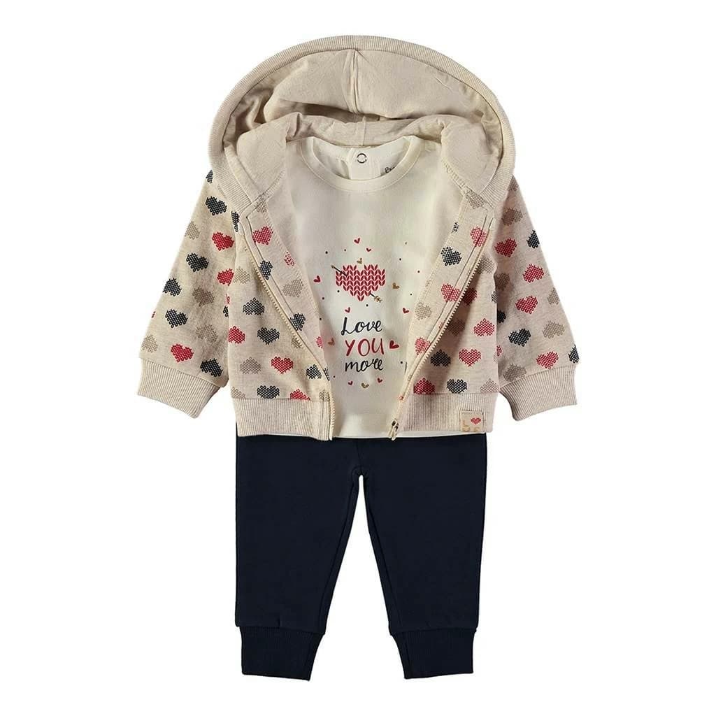 Ensemble bébé garçon Babybol gris et vert avec sweat et pantalon 522152110 Confort et style décontracté