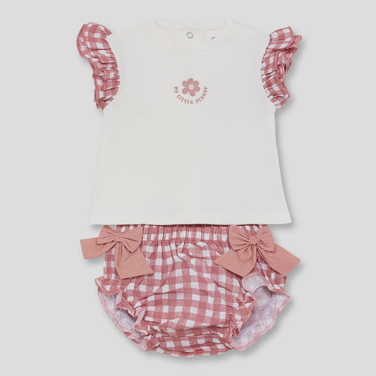 Conjunto bebé Street Monkey cuadro vichy y lazos 261010