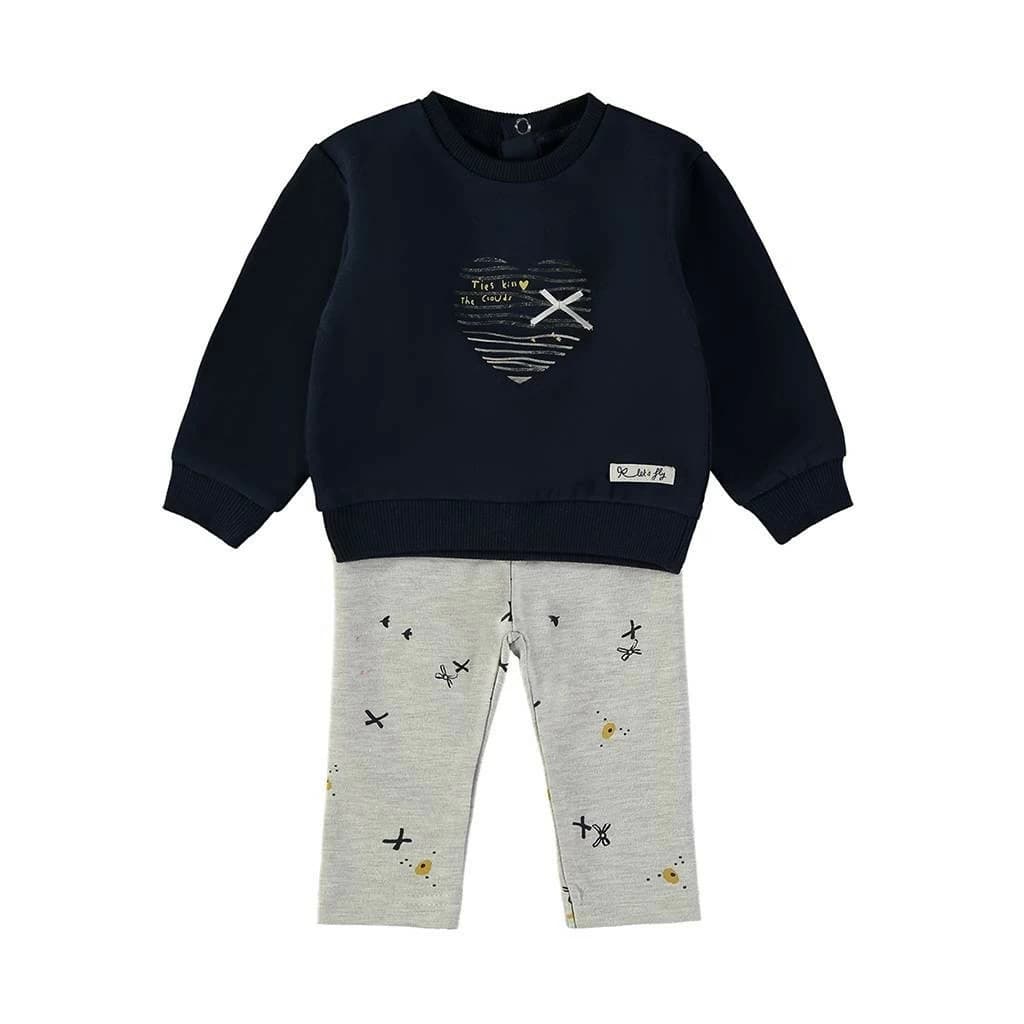Ensemble bébé garçon Babybol gris et vert avec sweat et pantalon 522152110 Confort et style décontracté