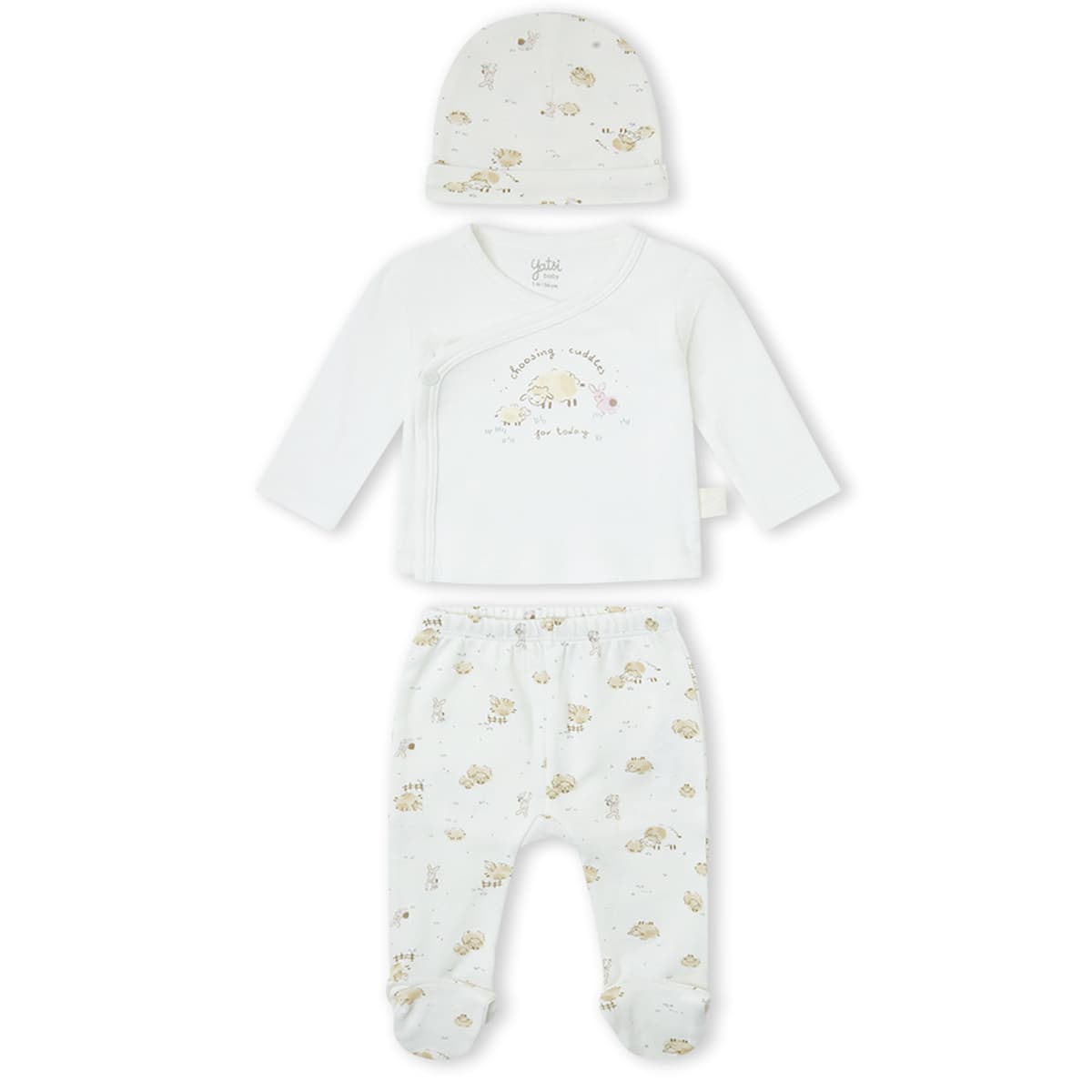 Ensemble 3 pièces Yatsi Baby 25200011 Cœurs en coton rose (0 à 3 mois)