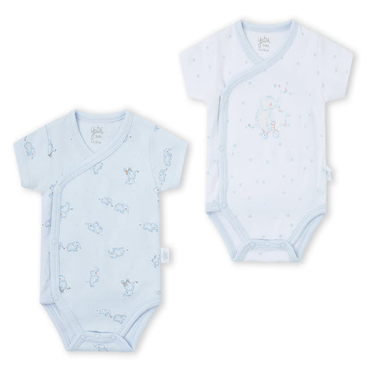 Body bebé manga corta bebé algodón 100% algodón elefantes YATSI BABY 26110054 2 unidades