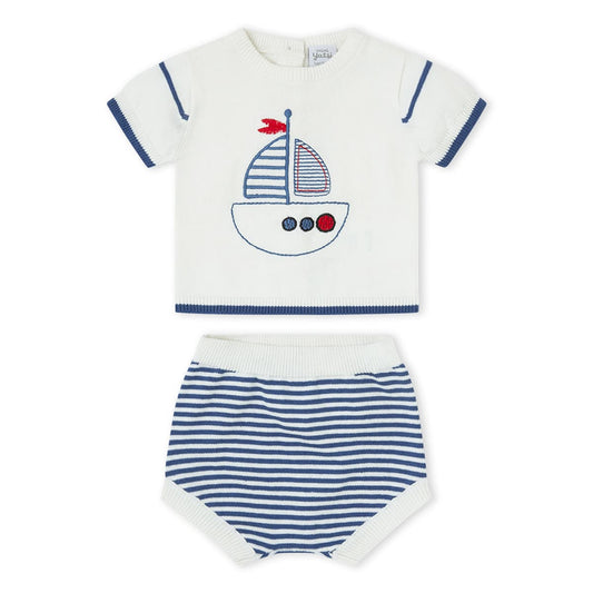 Conjunto punto algodón marinero bebé Yatsi 26110424