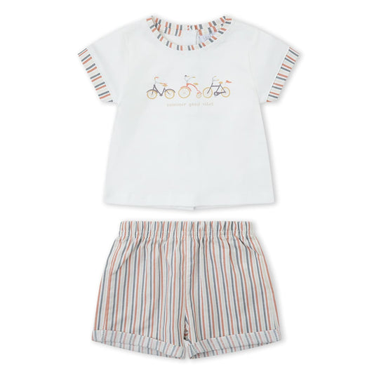Conjunto pantalón bebé Yatsi rayas y bicis 26110653 (3 a 18 meses)