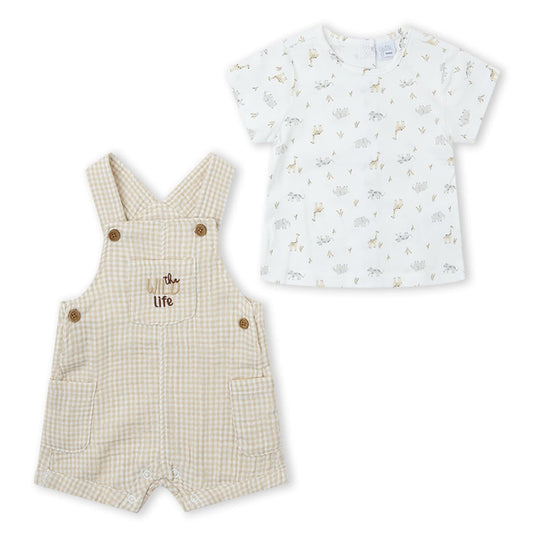 Conjunto peto bebé Yatsi cuadro vichy 26110732 (3 A 18 meses)