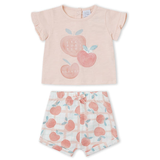 Conjunto pantalón corto y camiseta para bebé Yatsi manzanitas 26110873 (1 A 18 meses)
