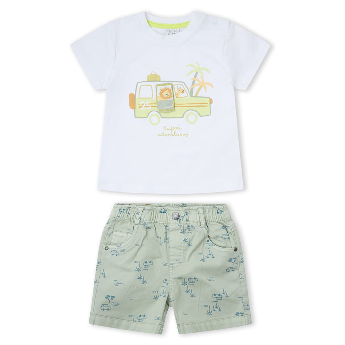 Conjunto infantil coche surfero y short – Yatsi 26112101 (12 meses a 4 años)
