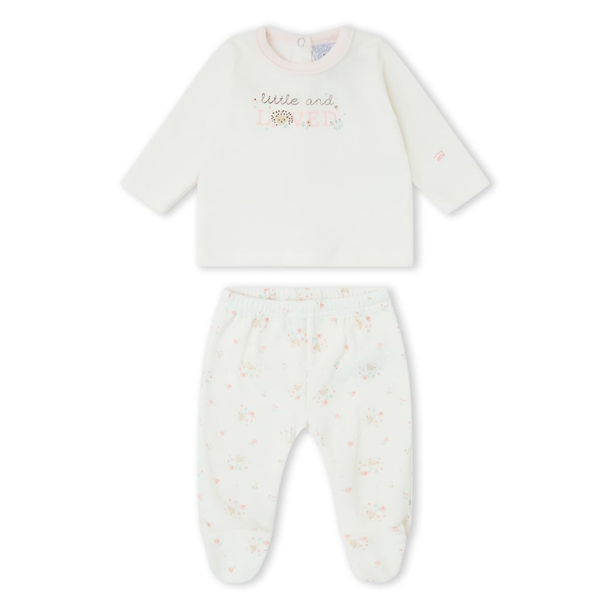 Conjunto de bebé recién nacido de dos piezas con camiseta y polaina con piececito Yatsi Baby Referencia 26200254 - Diseñado en España