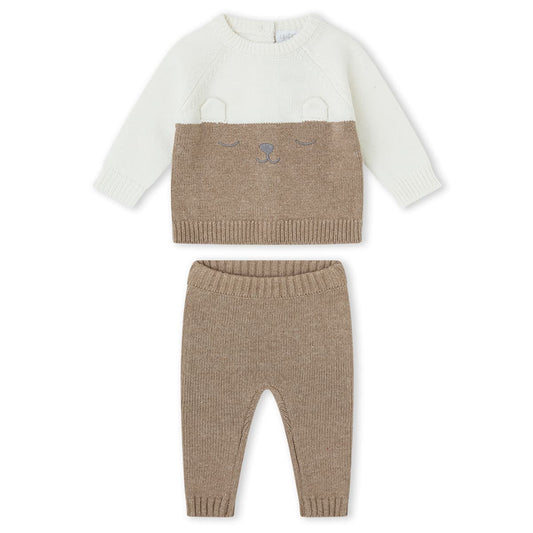 Conjunto de punto tricot para bebé con jersey y pantalón Yatsi Baby Referencia 26200700 - Diseñado en España