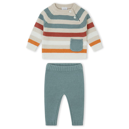 Conjunto de punto tricot para bebé con jersey y pantalón Yatsi Baby Referencia 26200701 - Diseñado en España