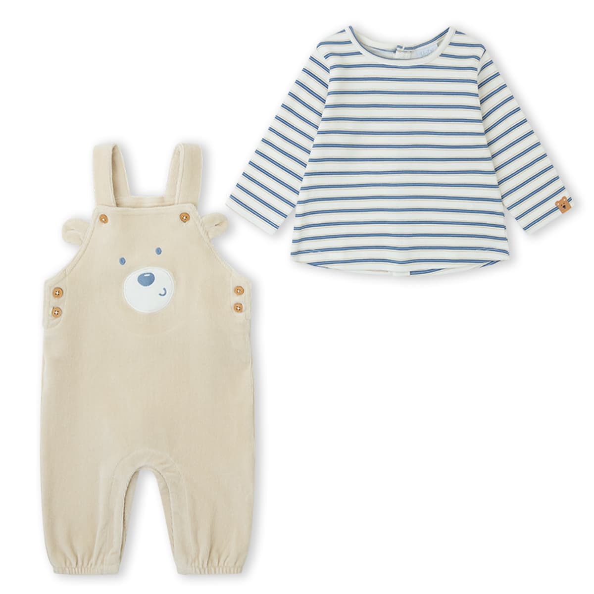 Conjunto de bebé de dos piezas con peto y camiseta Yatsi Baby Referencia 26201052 - Diseñado en España