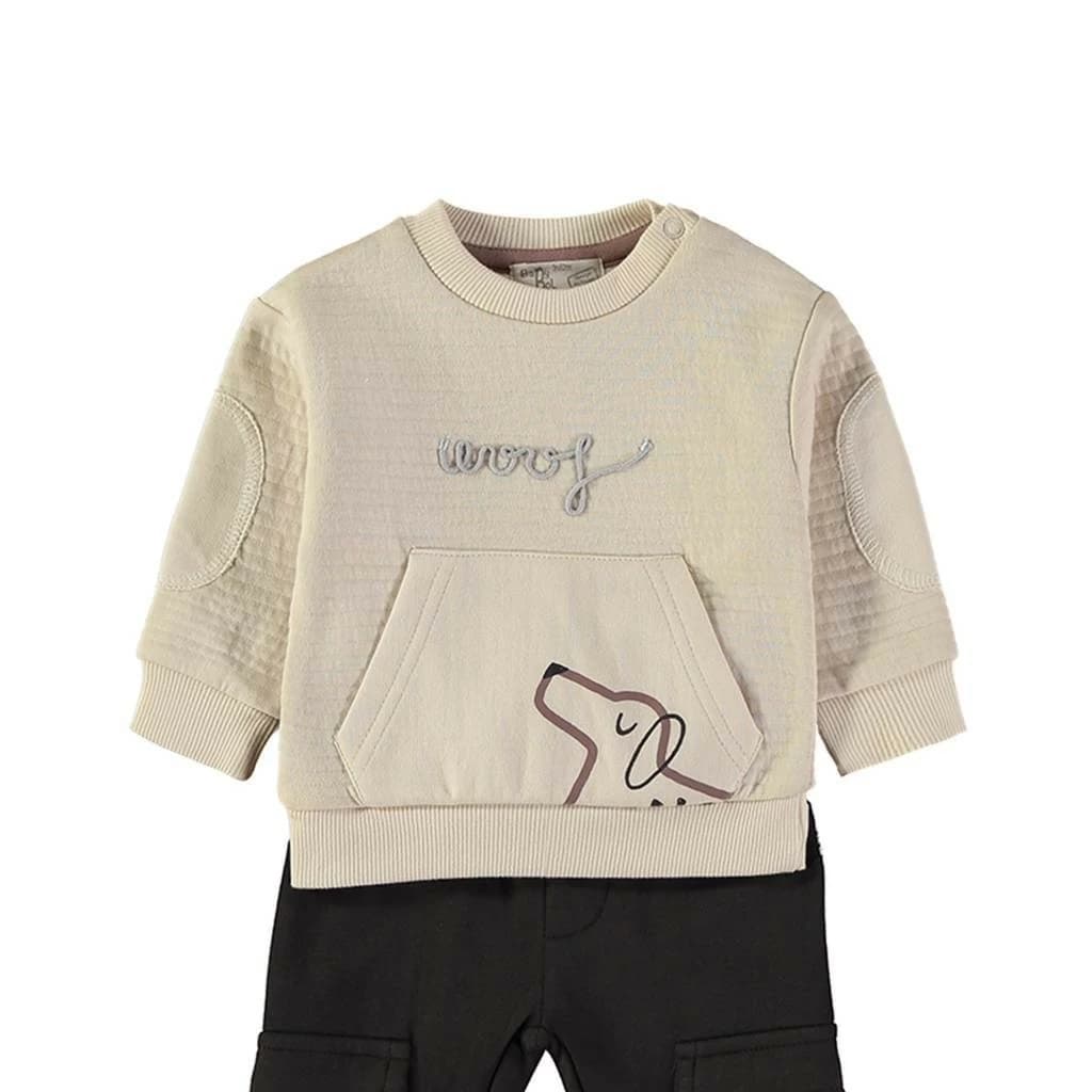 Ensemble bébé garçon Babybol gris et vert avec sweat et pantalon 522152110 Confort et style décontracté