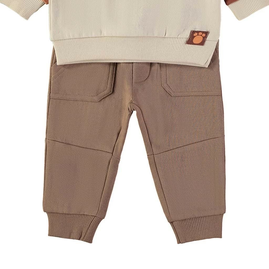 Ensemble bébé garçon Babybol gris et vert avec sweat et pantalon 522152110 Confort et style décontracté