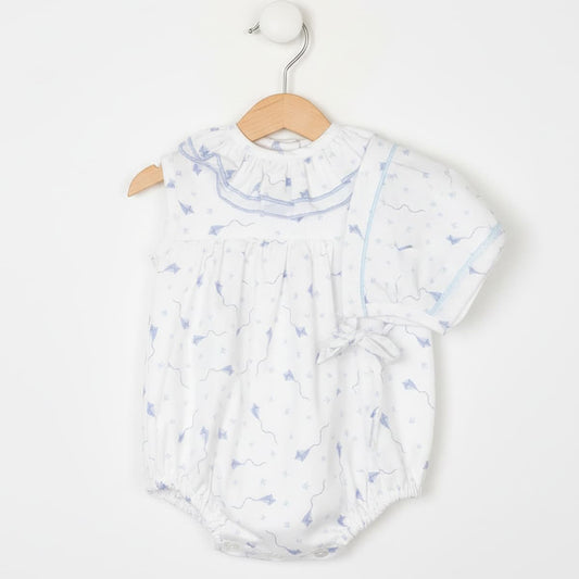 Rana bebé azul con capota Estampado cometas Baby Ferr 26206  (0 a 18 meses)