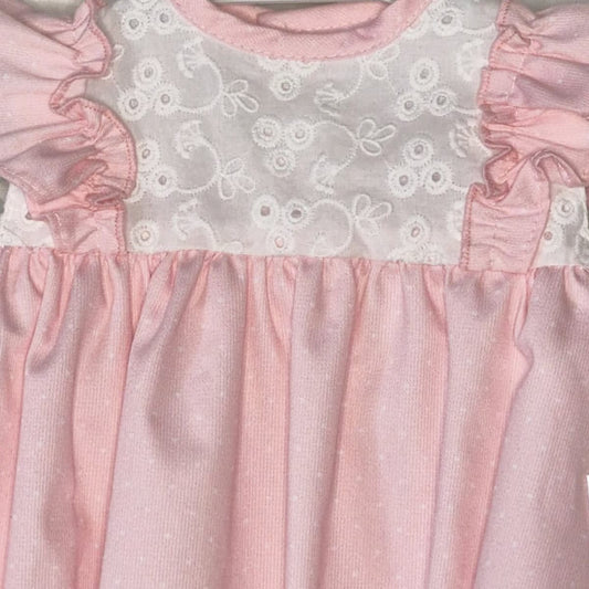 Rana rosa para bebé con bordados Baby Ferr 26215