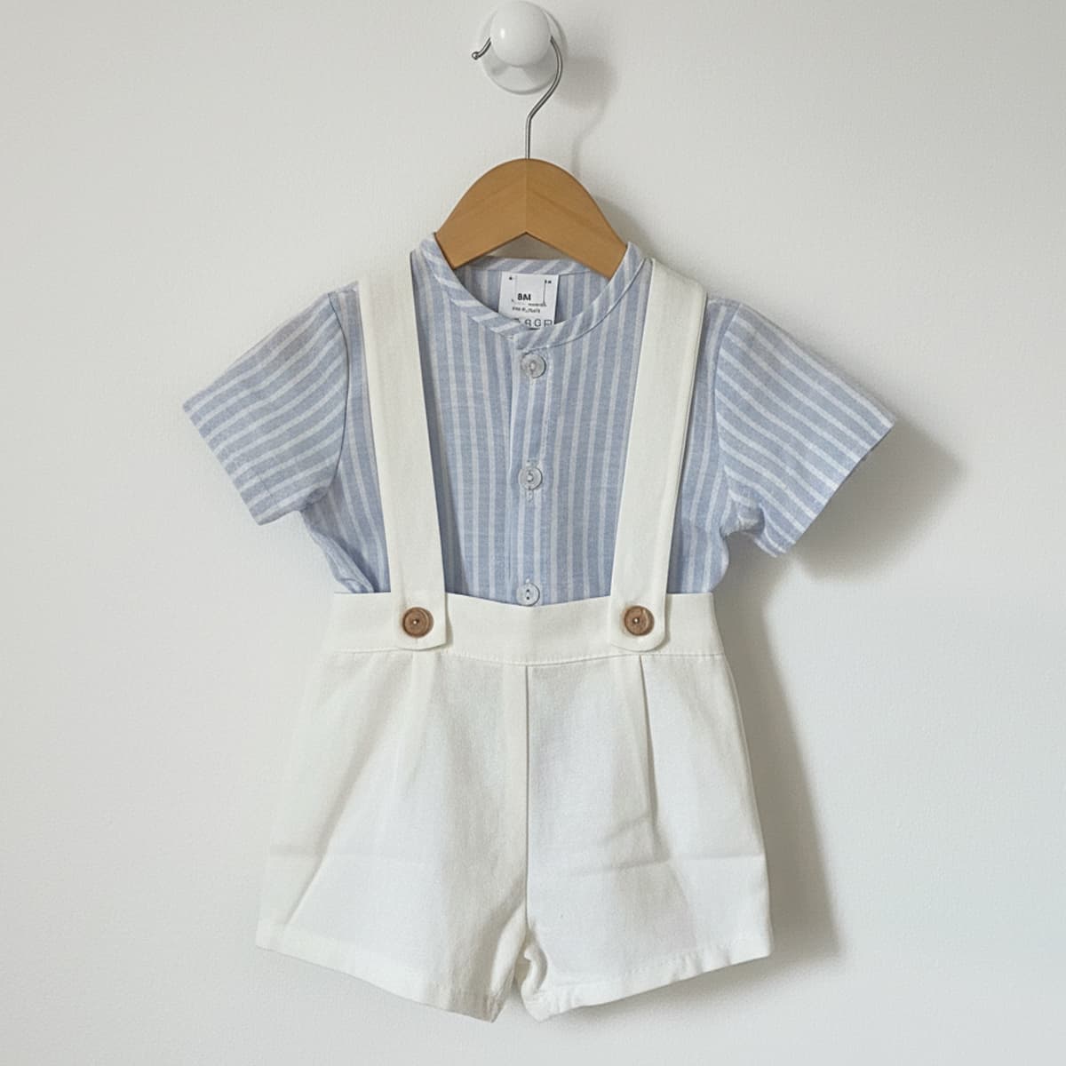 Conjunto para bebé crudo/azul Baby-Ferr – Modelo 26305