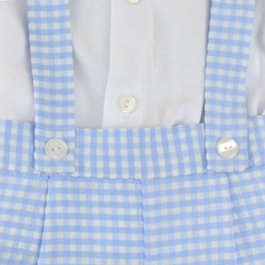 Conjunto pinocho para bebé cuadro vichy celeste Baby-Ferr – Modelo 26314