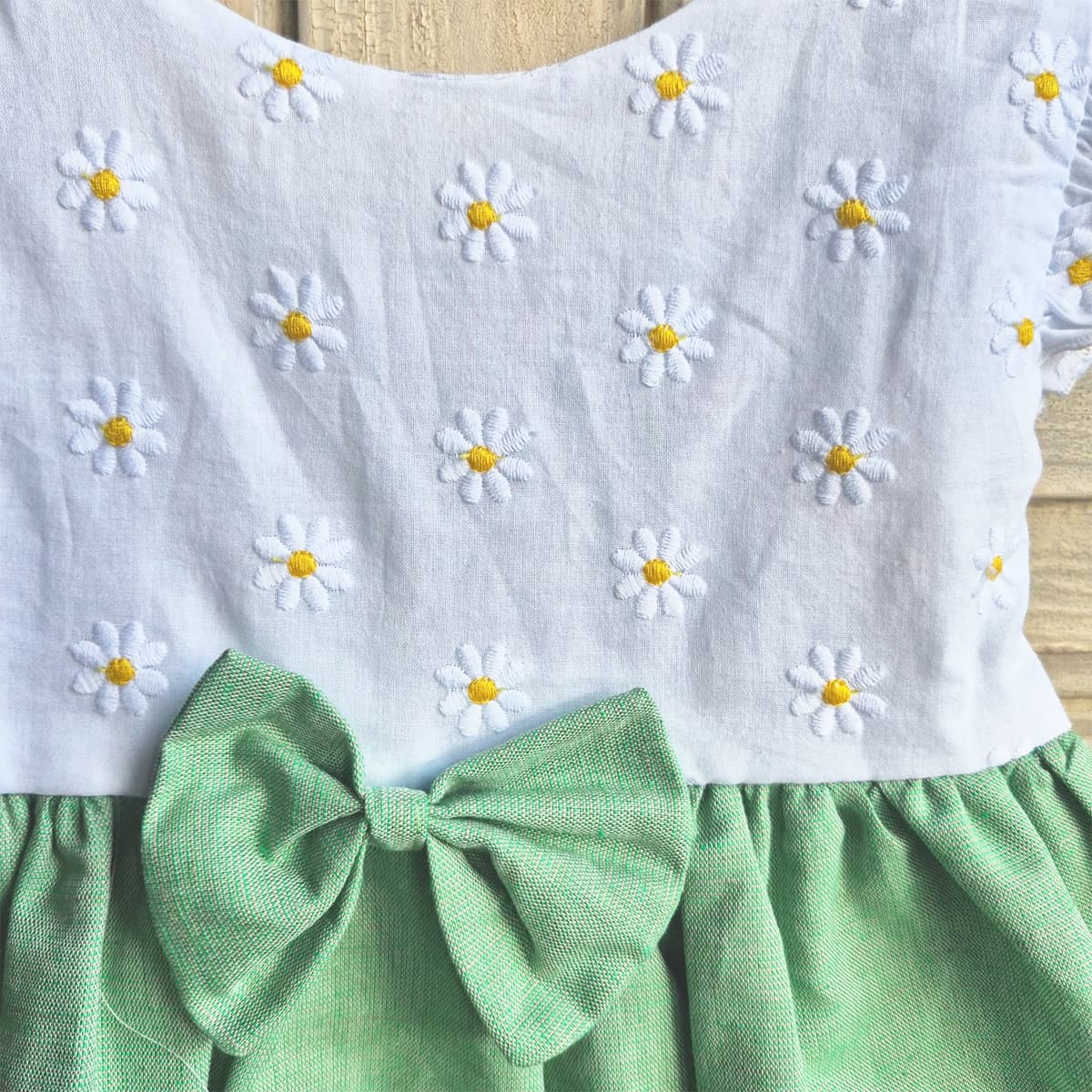 Vestido rosa bebé verde margaritas Baby Ferr 26502 (12 a 36 meses)