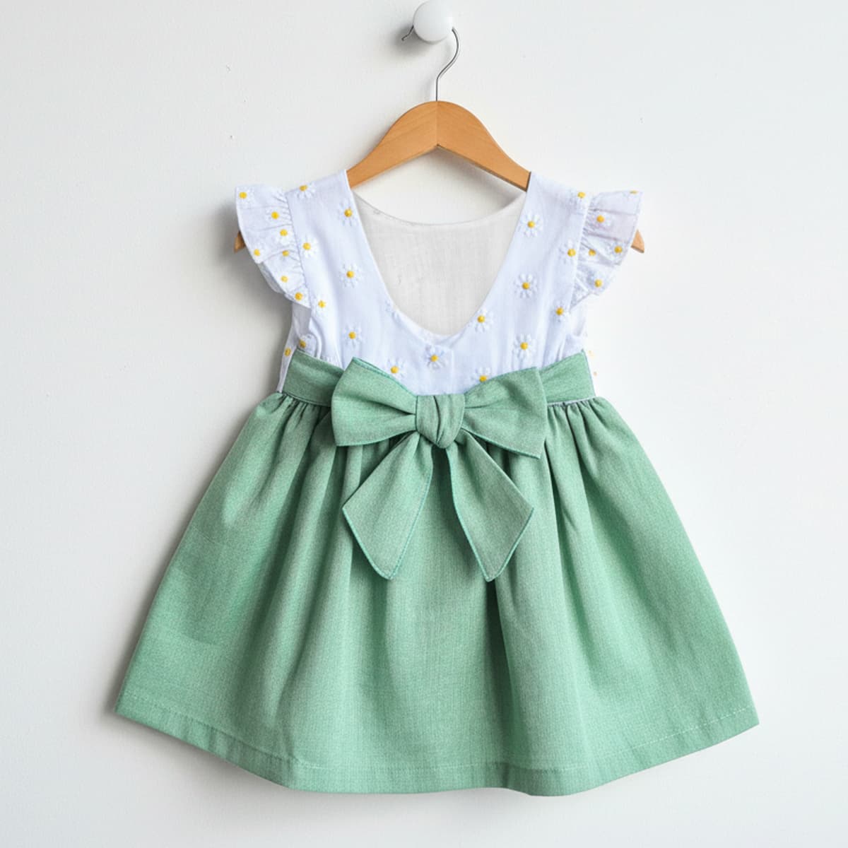 Vestido rosa bebé verde margaritas Baby Ferr 26502 (12 a 36 meses)
