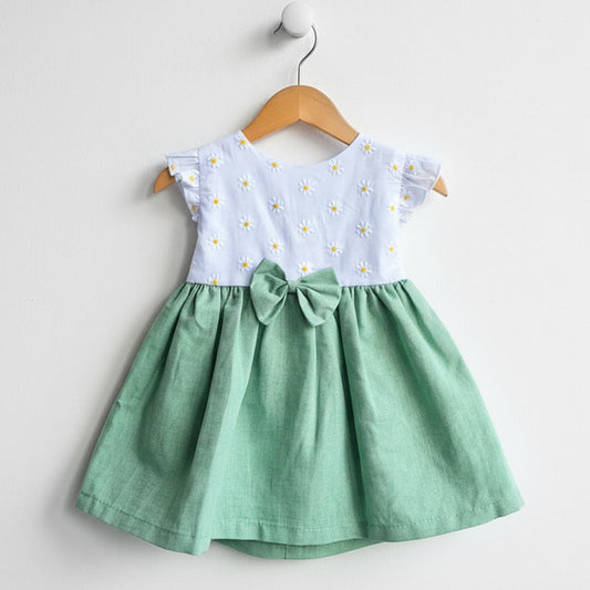 Vestido rosa bebé verde margaritas Baby Ferr 26502 (12 a 36 meses)