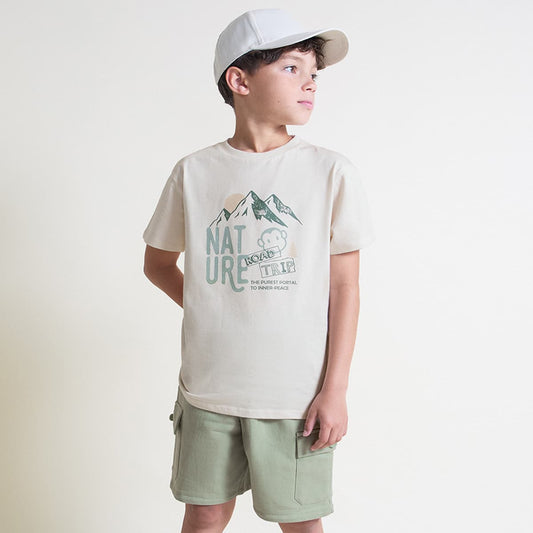 Conjunto infantil Street Monkey verde con camiseta y pantalón corto 265040